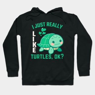 Funny Turtle Lover I Just Really Like Turtles, Ok? Hoodie